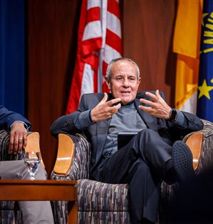 Fr. Julián Carrón at the University of Notre Dame. Courtesy of Center for Ethics and Culture