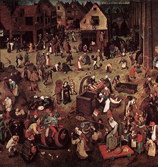 The Fight Between Carnival and Lent by Pieter Breugel. Photo via Wikimedia Commons