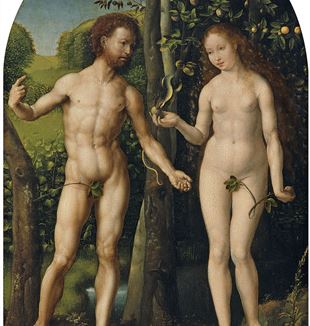 'Adam and Eve' by Artist Jan Gossaert via Wikimedia Commons