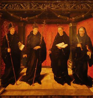 The Benedictine Saints by Jan Joostsz van Hillegom. Via Wikimedia Commons