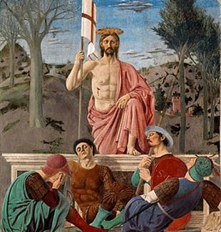 "The Resurrection" by Piero della Francesca. Via Wikimedia Commons