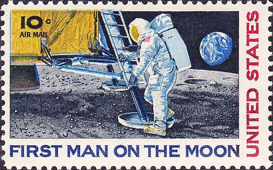 First Man on the Moon. Via Wikimedia Commons