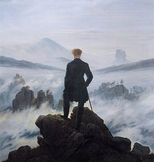 "The Wanderer Above the Sea of Fog" by Caspar David Friedrich. Via Wikimedia Commons. 